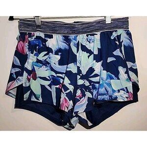AVIA Running Shorts Lined Women’s Medium 8-10 Floral Athletic Elastic Waist